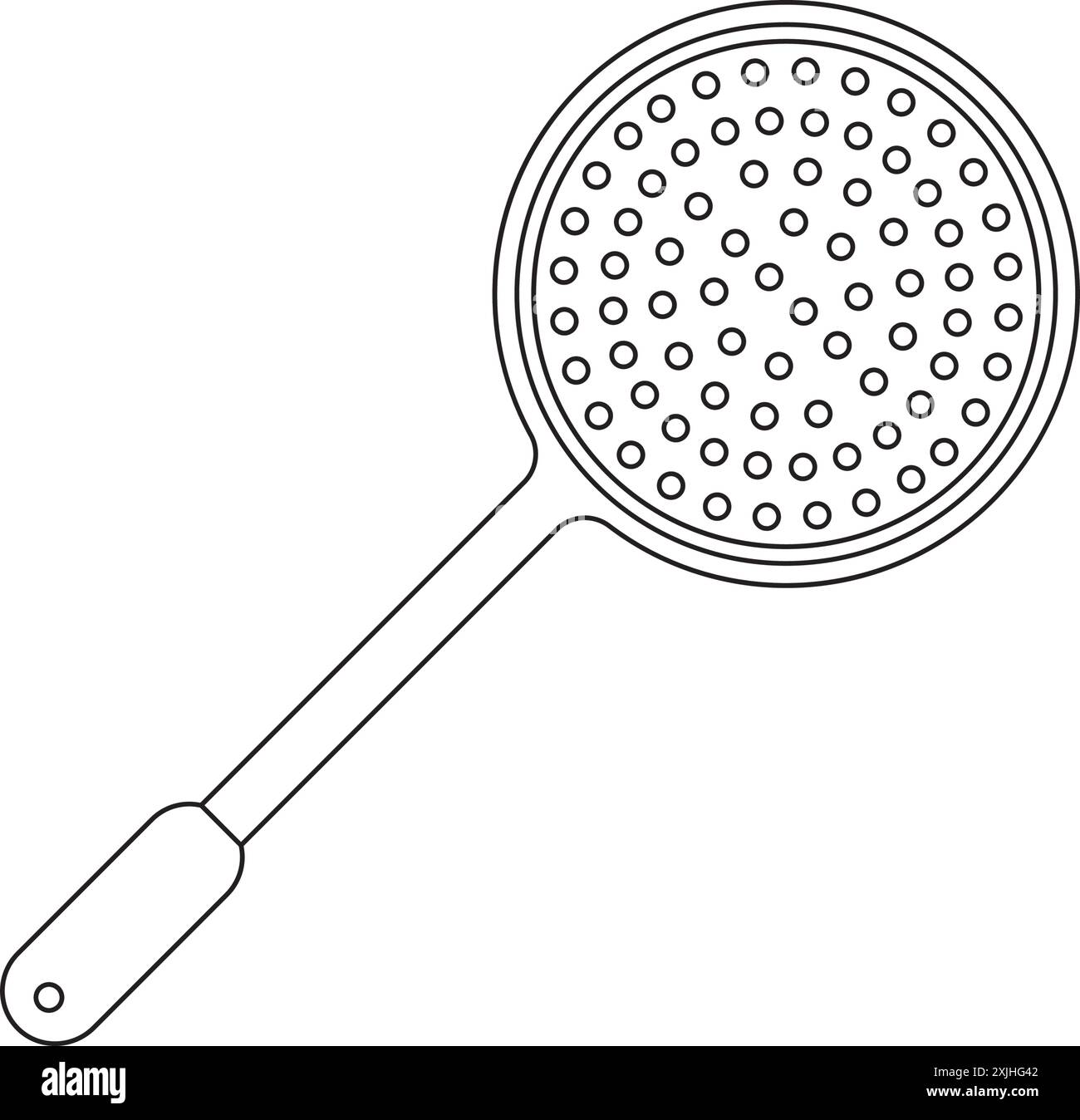 Disegno della figura vettoriale dell'icona del colino Illustrazione Vettoriale