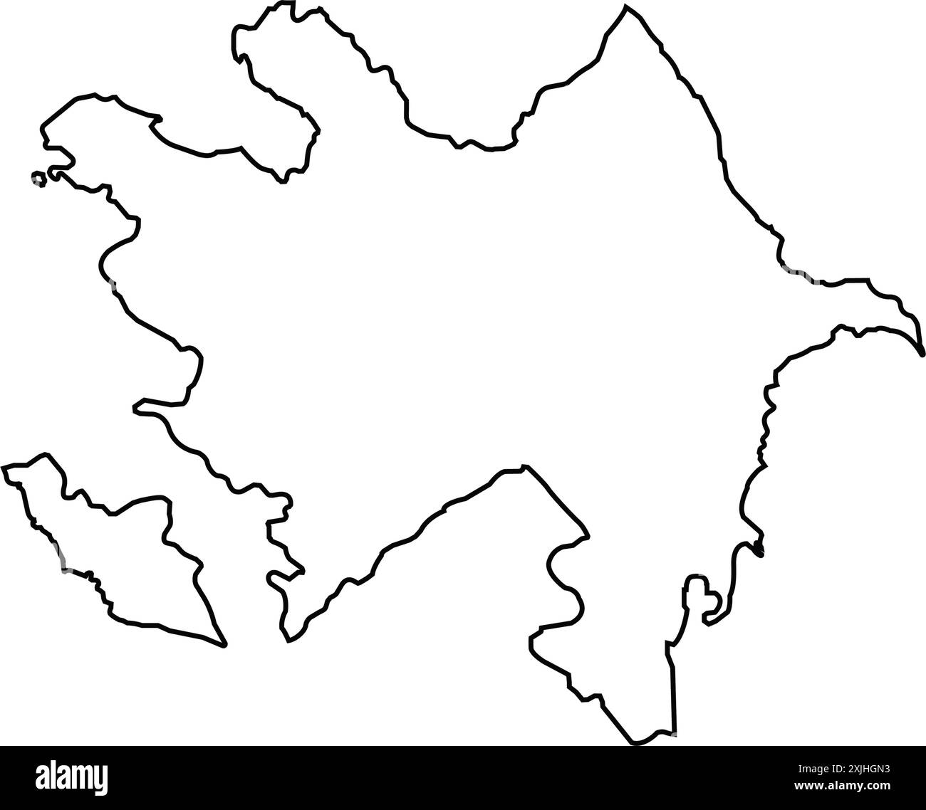 Simbolo simbolo simbolo della mappa dell'Azerbaigian Illustrazione Vettoriale