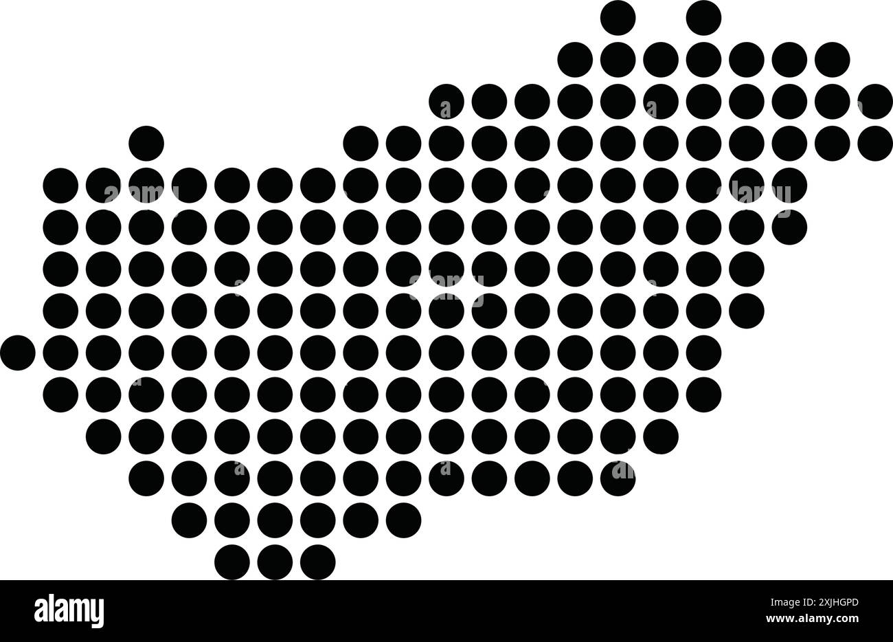 Illustrazione del disegno vettoriale dell'icona della mappa dell'Ungheria Illustrazione Vettoriale