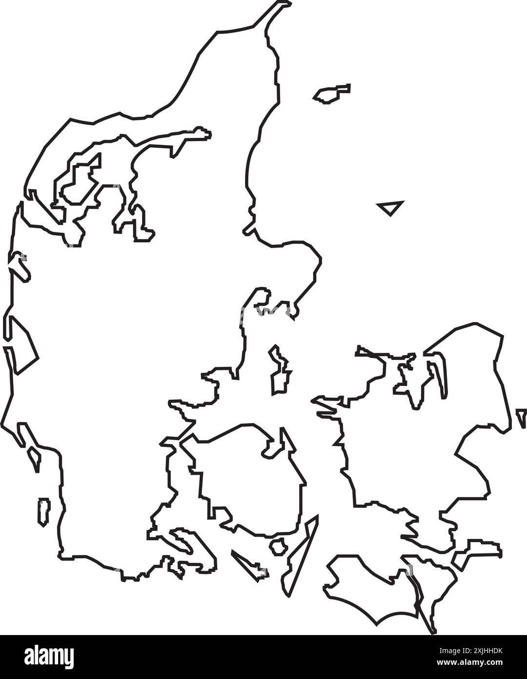 Icona mappa Danimarca illustrazione simbolo design Illustrazione Vettoriale