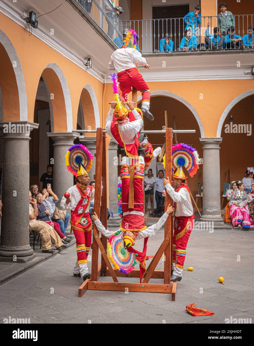 Evento di danza presso la Casa della Cultura nel centro della città di Puebla de Zaragoza. Foto Stock
