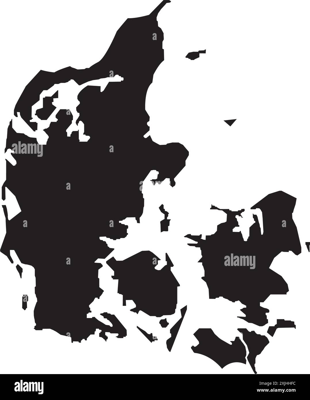 Icona mappa Danimarca illustrazione simbolo design Illustrazione Vettoriale