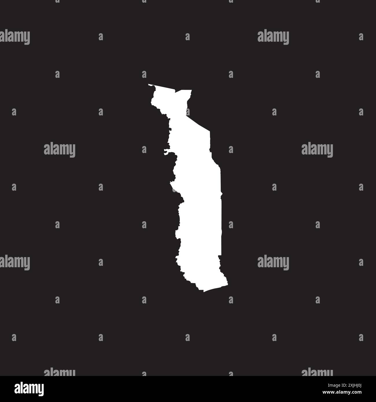 Icona mappa Togo illustrazione simbolo design Illustrazione Vettoriale