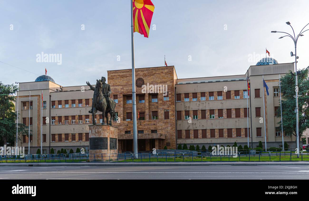 L'Assemblea di Macedonia (ufficialmente: Assemblea della Repubblica di Macedonia del Nord, spesso indicata come Assemblea macedone) Foto Stock