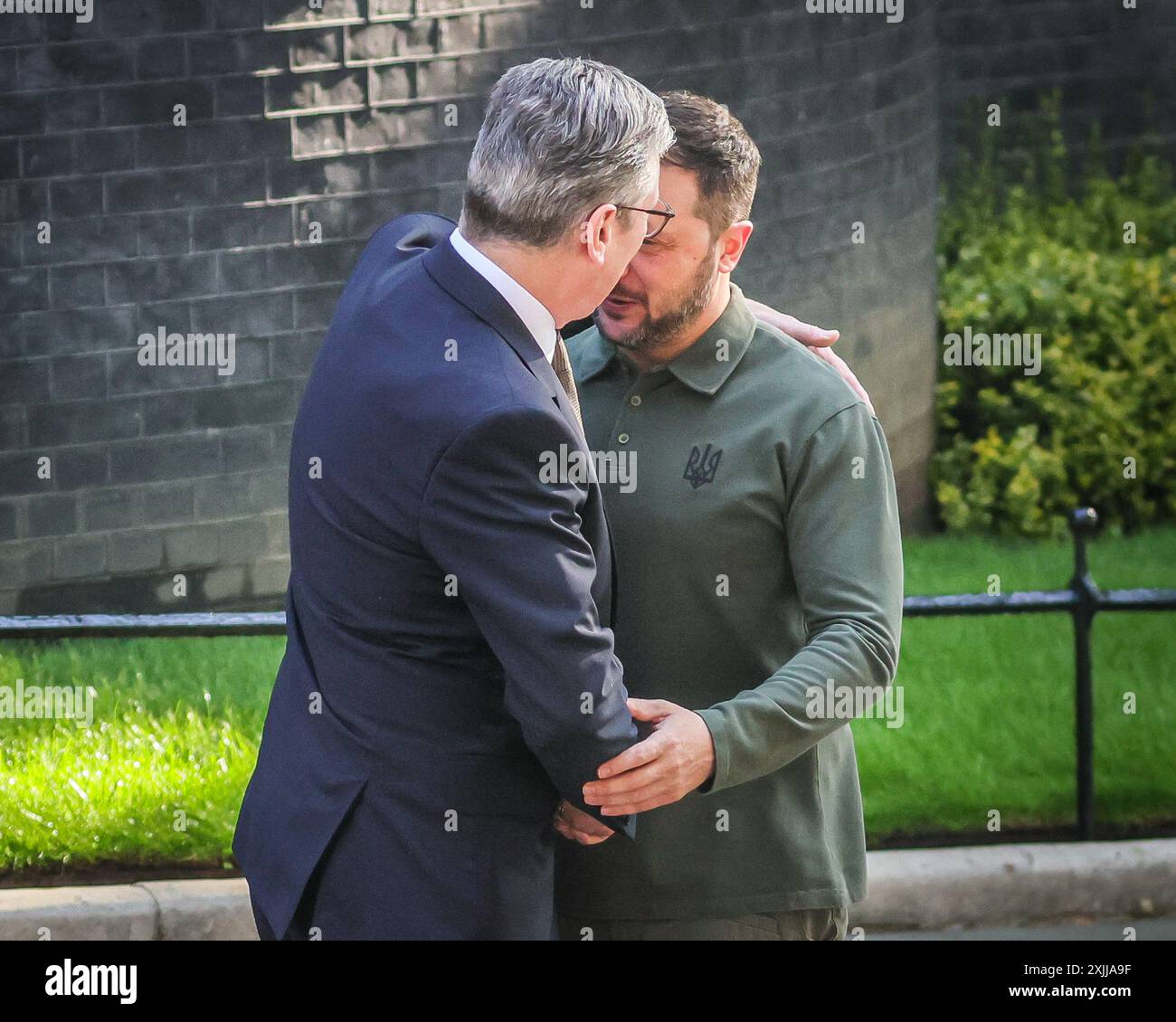 Londra, 19 luglio 2024. Sir Keir Starmer, primo Ministro del Regno Unito, dà il benvenuto oggi a Downing Street a Londra a Volodymyr Zelenskyy, Presidente dell'Ucraina. Crediti: Imageplotter/Alamy Live News Foto Stock
