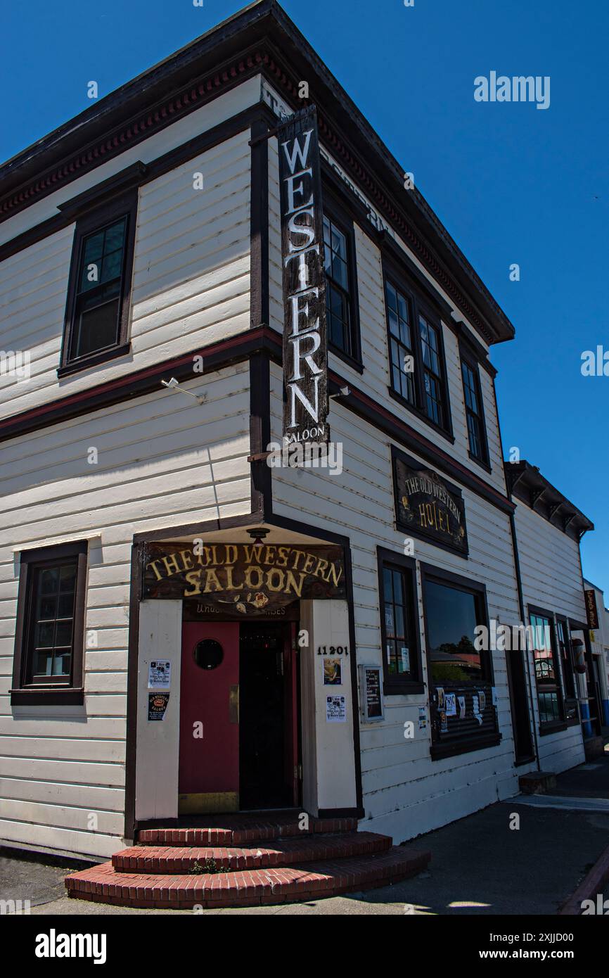 The Old Western Saloon, Point Reyes Station, California, USA Foto Stock