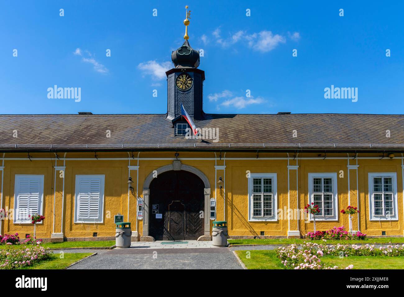 Castello di Kozel, (Zamek Kozel), Cechia. Il castello di Kozel è un castello di caccia situato a Šťáhlavy vicino a Pilsen (Plzeň) nella Repubblica Ceca. Il castello è stato costruito Foto Stock