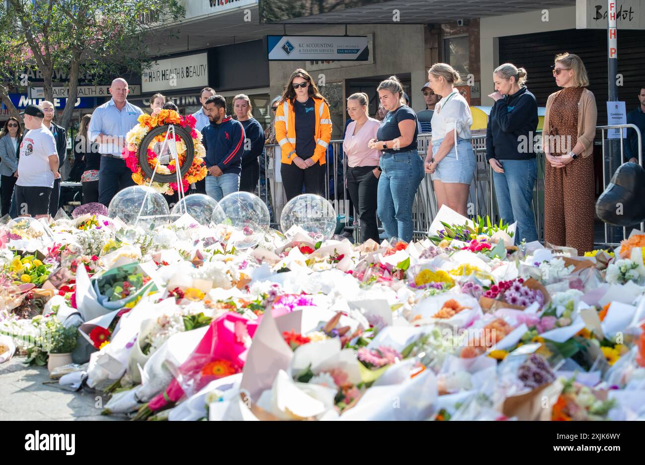 Bondi Junction, Westfields Stabbing Memorial Foto Stock