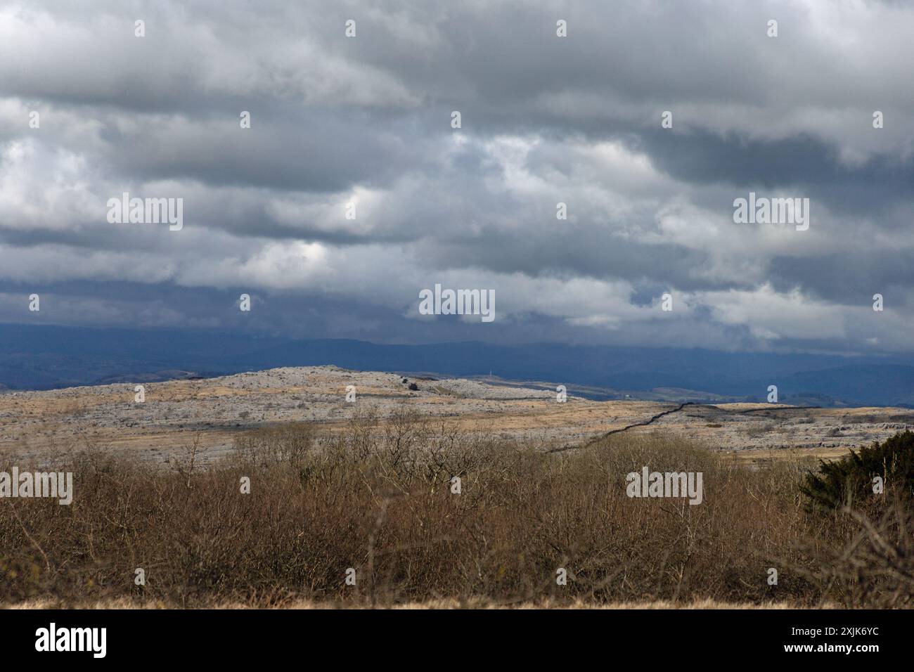 Farleton cadde dalle pendici di Hutton Roof Crag vicino a Burton nel Kendal Westmorland e Furness o Cumbria in Inghilterra Foto Stock