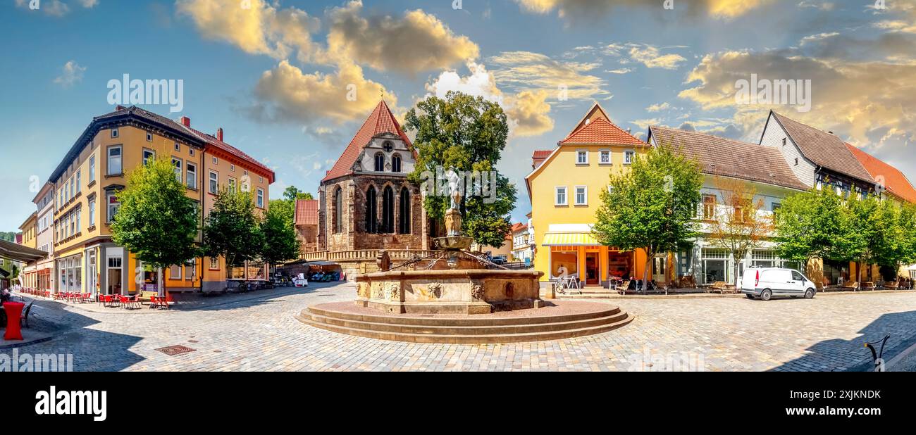 Città vecchia di Arnstadt, Germania Foto Stock