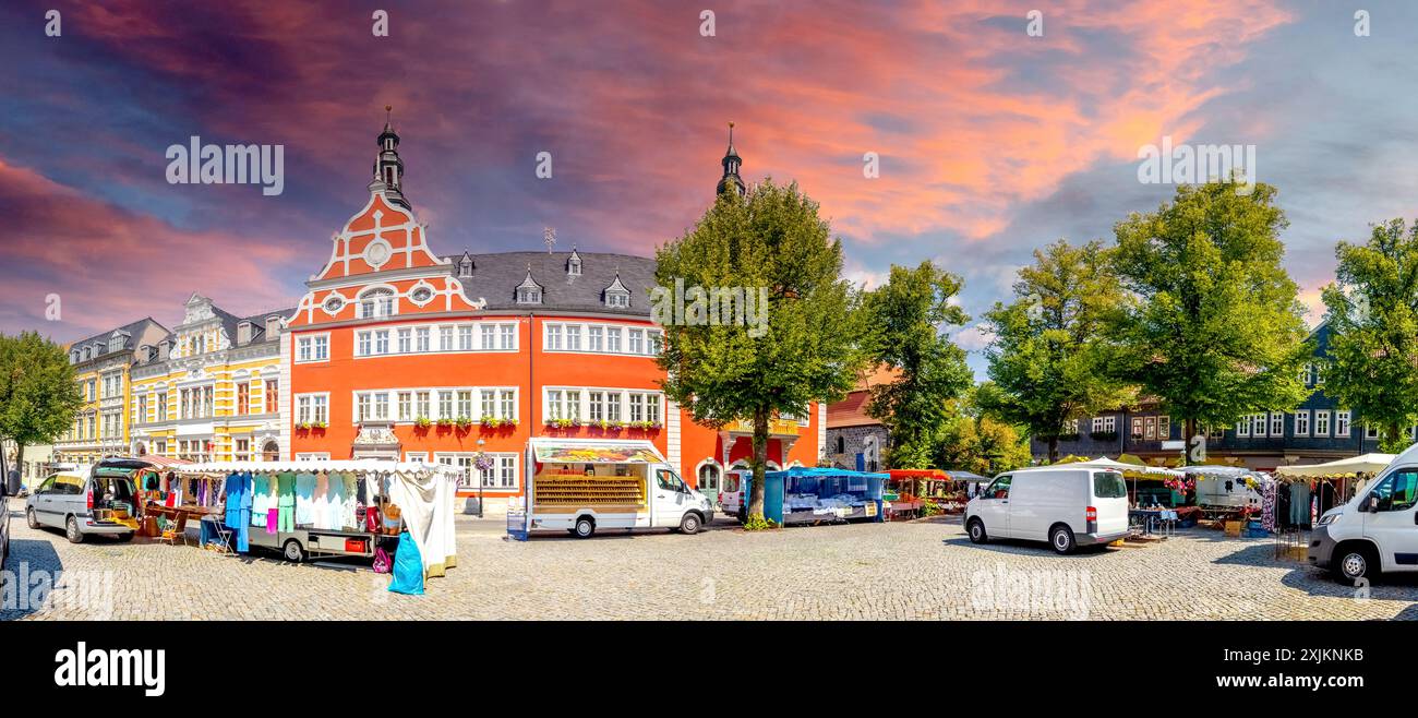 Città vecchia di Arnstadt, Germania Foto Stock