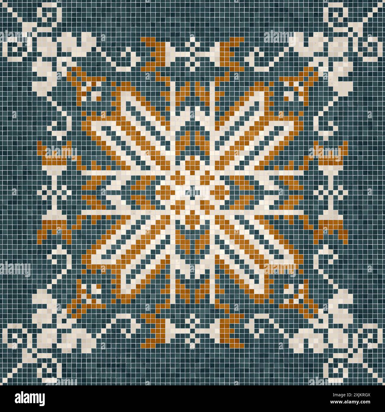 Sfondo tessere mosaico, motivo vettoriale senza cuciture Foto Stock