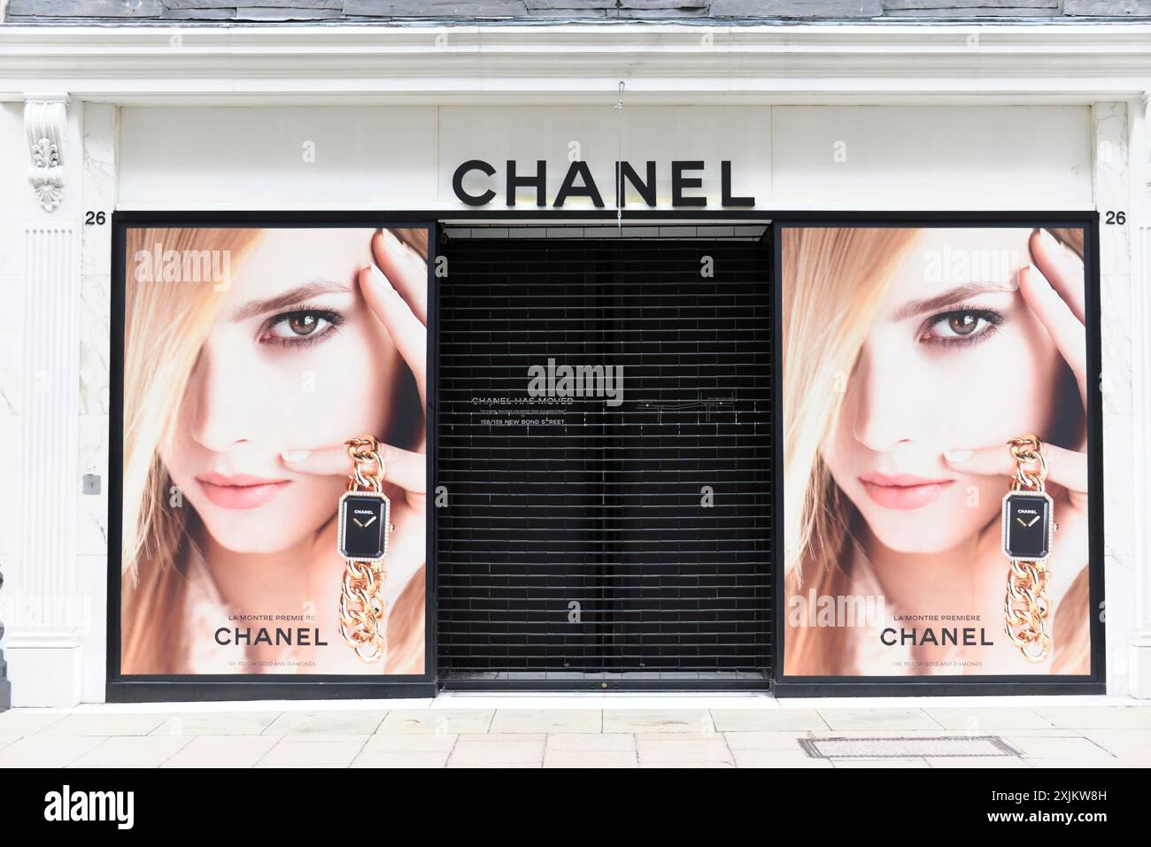 CHANEL, New Bond Street, Londra, regione di Londra, Inghilterra, Regno Unito Foto Stock