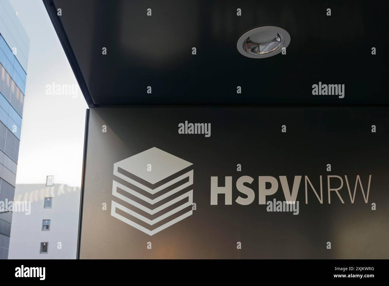 Logo dell'Università di Scienze applicate HSPV Renania settentrionale-Vestfalia, Università di Scienze applicate per la polizia e la pubblica Amministrazione Nord Foto Stock