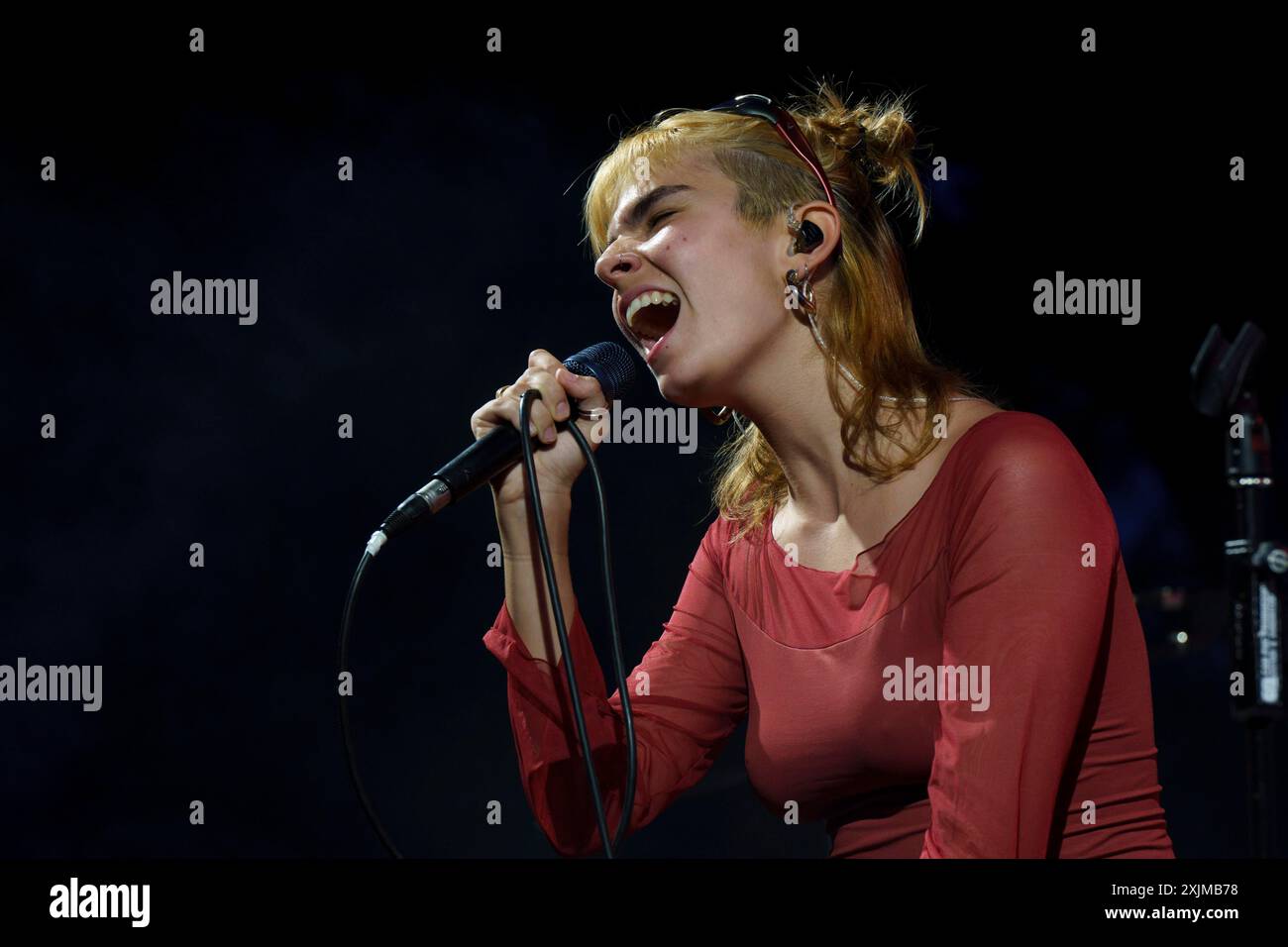 Ven'nus in concerto, la lluna en Vers festival, Sant Joan, Maiorca, Isole Baleari, Spagna Foto Stock