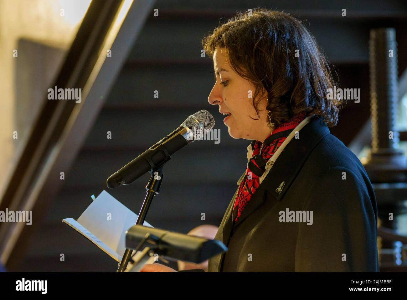 Raquel pena, poesia i vi, Fundacio Mallorca Literaria, Binisalem, Maiorca, isole Baleari, Spagna Foto Stock