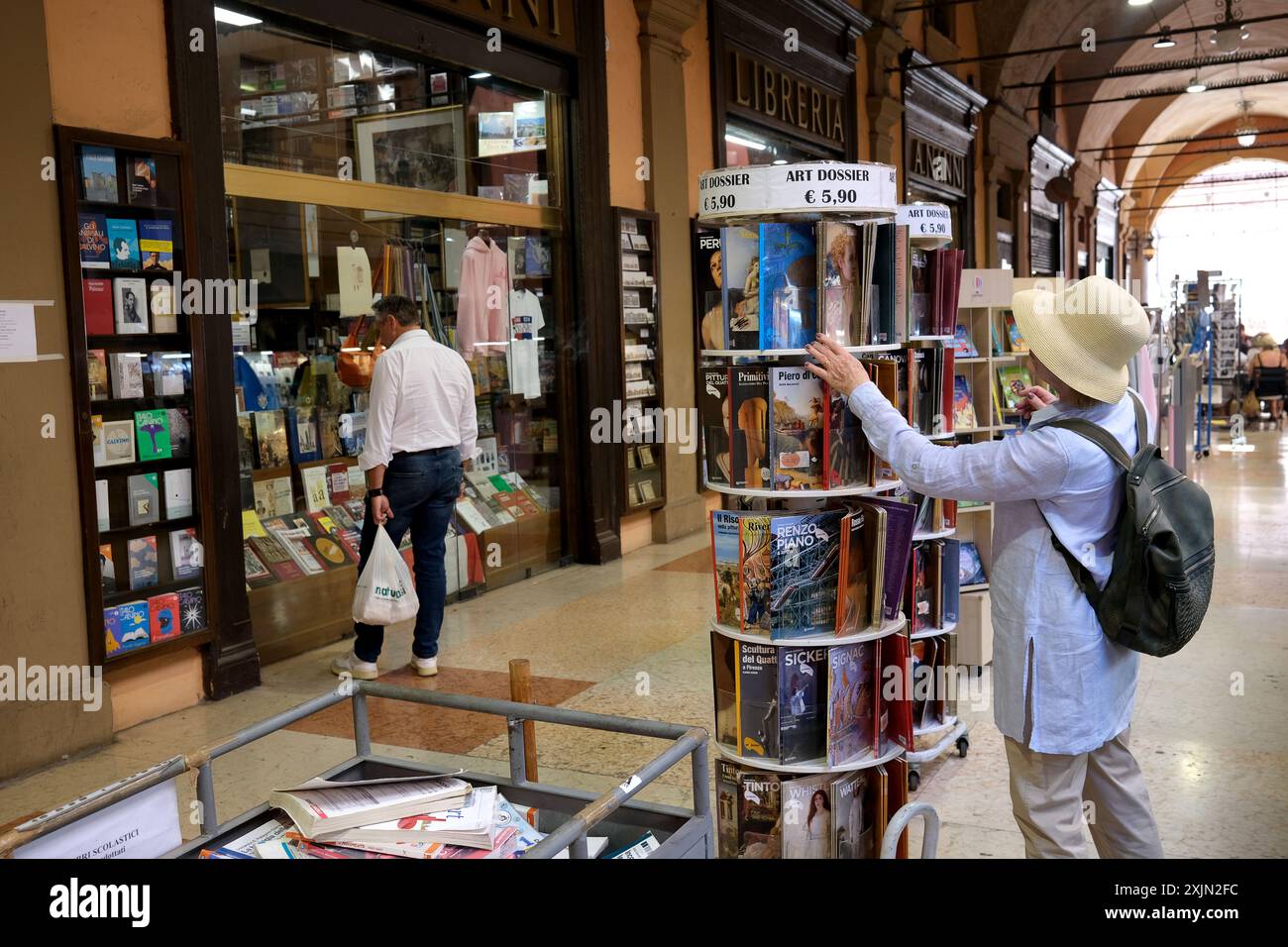 Bologna, Italia. Libreria Nanni storica libreria Foto Stock