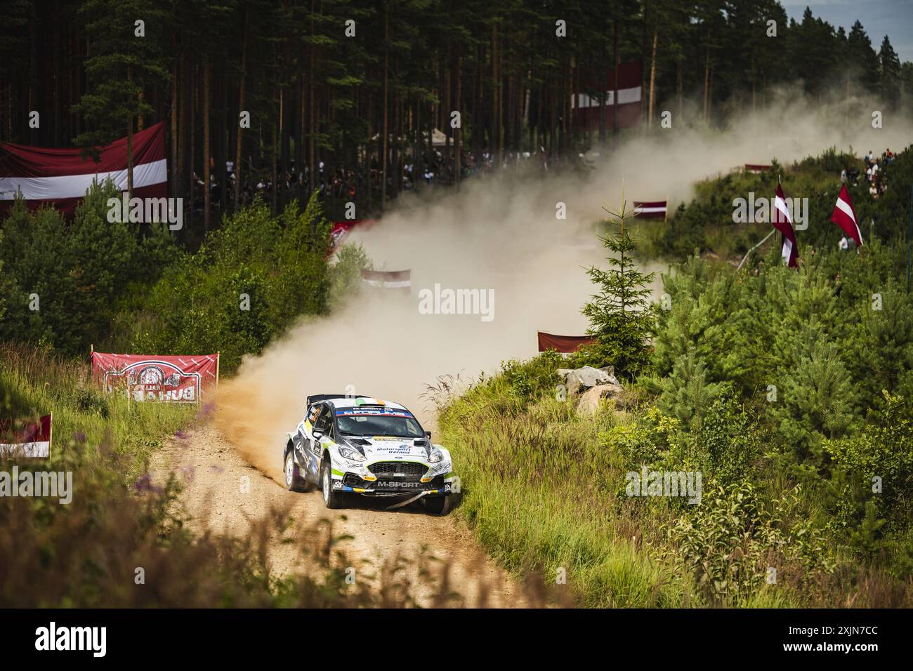 32 CREIGHTON William, REGAN Liam, Ford Fiesta Mk II Rally2,azione durante il Rally Lettonia 2024, ottavo round del WRC World Rally Car Championship 2024, dal 18 al 21 luglio 2024 a Liepaja, Lettonia Foto Stock