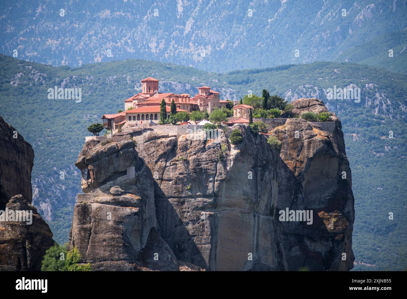 Meteora: Monastero della Santissima Trinità. Kalambaka, Grecia. Foto Stock
