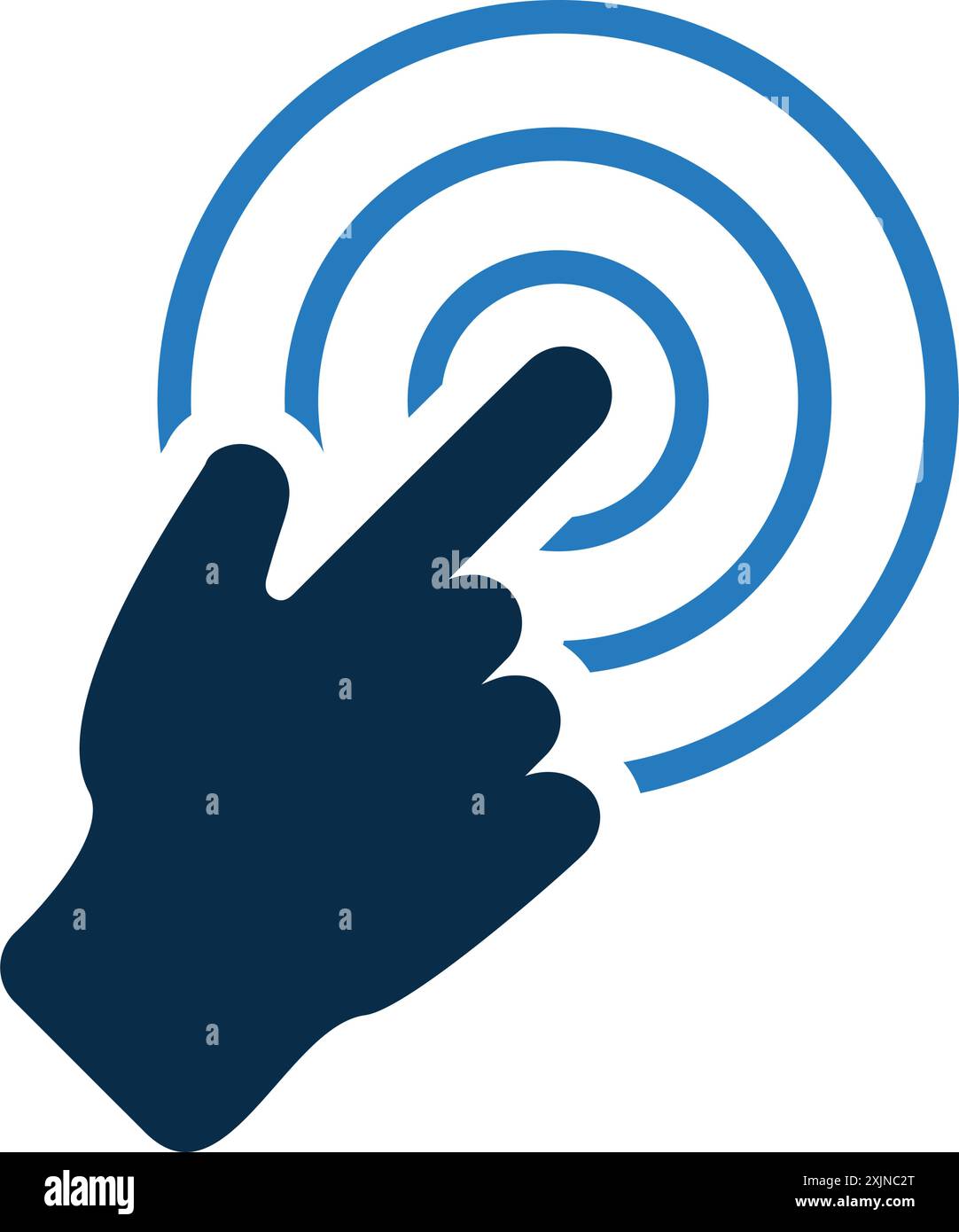 Icona Touch Line, mano - ideale per la progettazione e lo sviluppo di siti Web, file stampati e presentazioni, materiali promozionali, illustrazioni o un Illustrazione Vettoriale