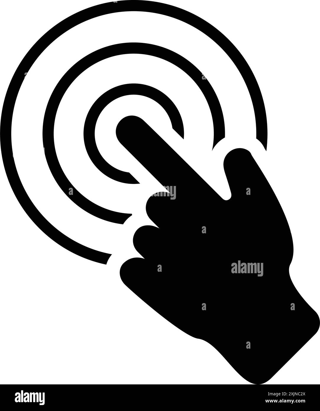 Icona Touch Line, mano - ideale per la progettazione e lo sviluppo di siti Web, file stampati e presentazioni, materiali promozionali, illustrazioni o un Illustrazione Vettoriale