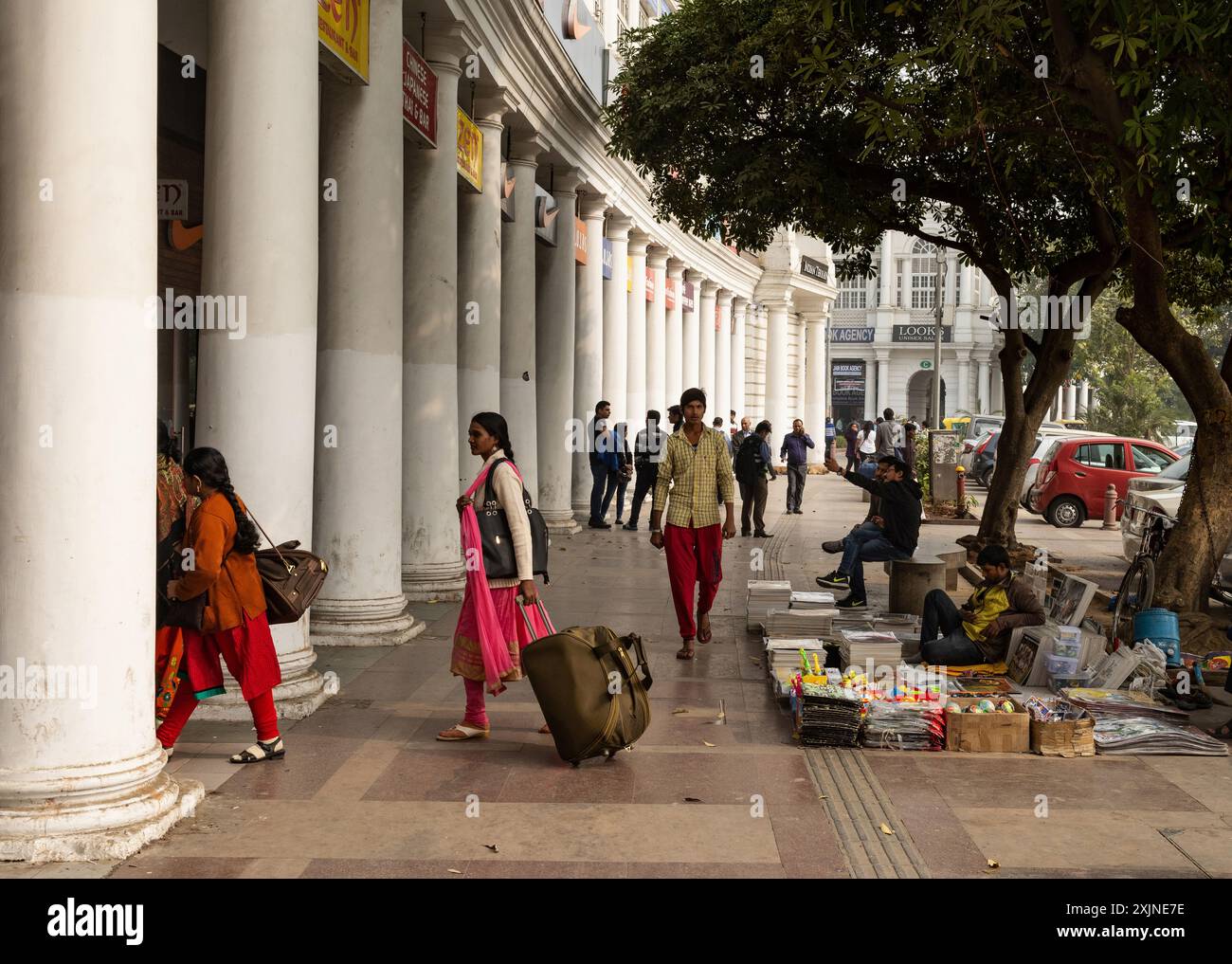 Vita cittadina sul Connaught Place di nuova Delhi Foto Stock