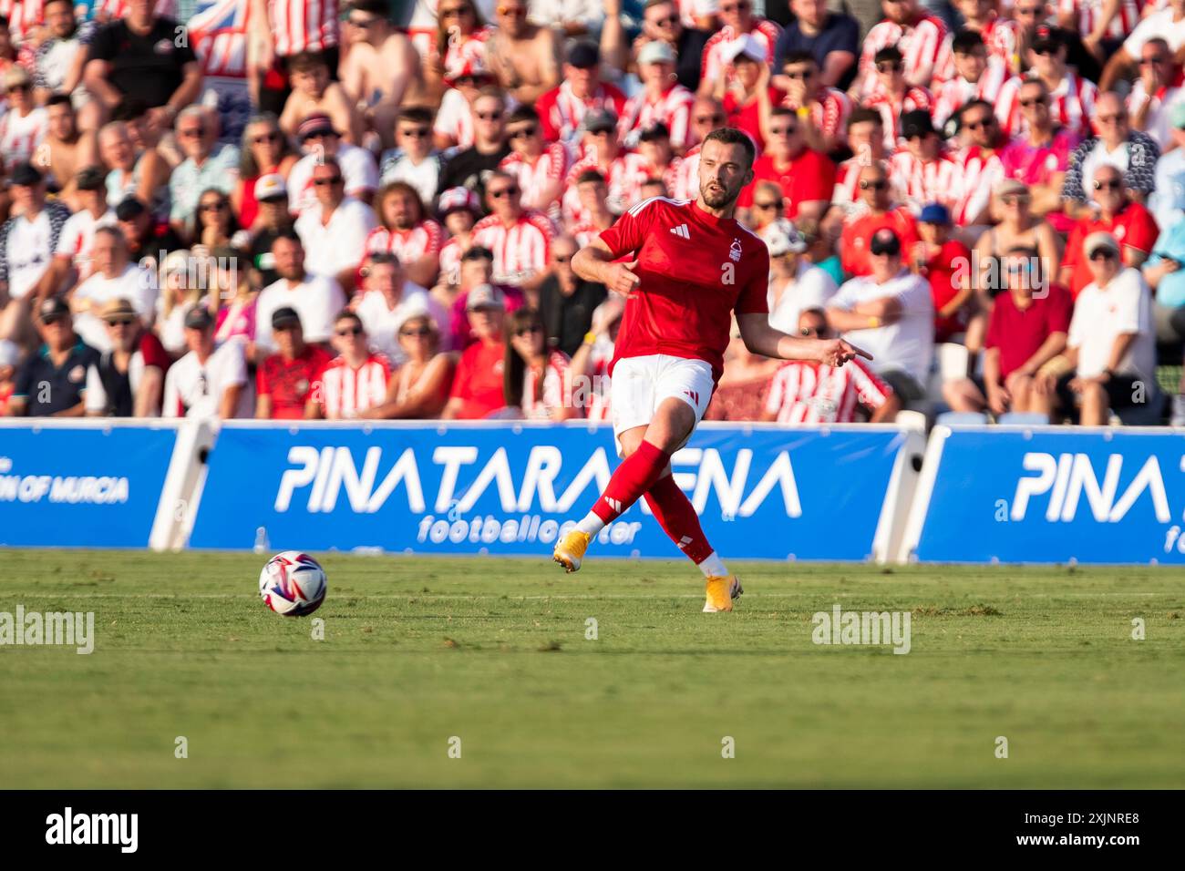 San Pedro del Pinatar, Spagna. 19 luglio 2024. NOTTINGHAM FOREST FC vs SUNDERLAND AFC, prima amichevole estiva pre-stagione, Pinatar Arena Football Center, San Pedro del Pinatar, regione di Murcia. 19 luglio 2024. Crediti: Pascu Méndez/Alamy Live News Foto Stock