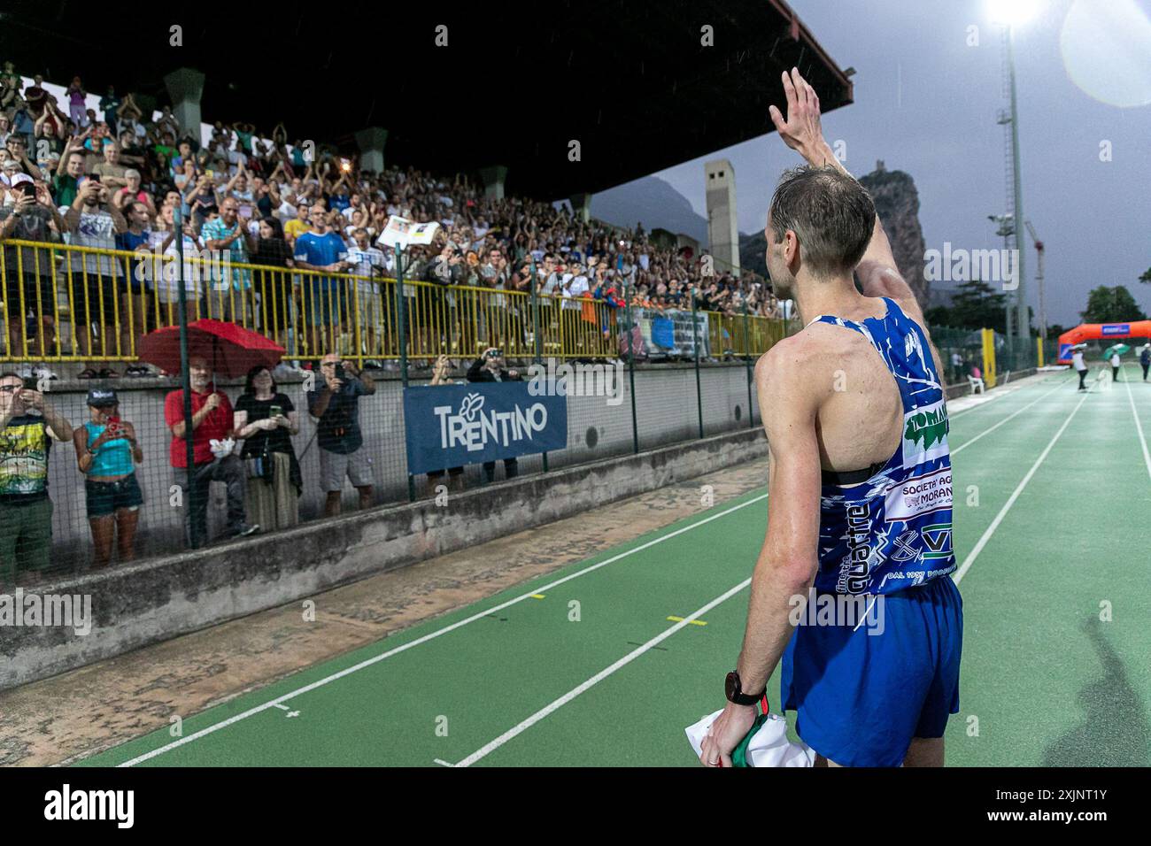 Trento, Italia. 19 luglio 2024. Alex Schwazer gara di addio atletica ad arco - Trento - venerdi 19 luglio 2024 foto Enrico Pretto/LaPresse) Alex Schwazer addio Arch gara di atletica leggera - Trento - venerdì 19 luglio 2024 foto Enrico Pretto/LaPresse) crediti: LaPresse/Alamy Live News Foto Stock