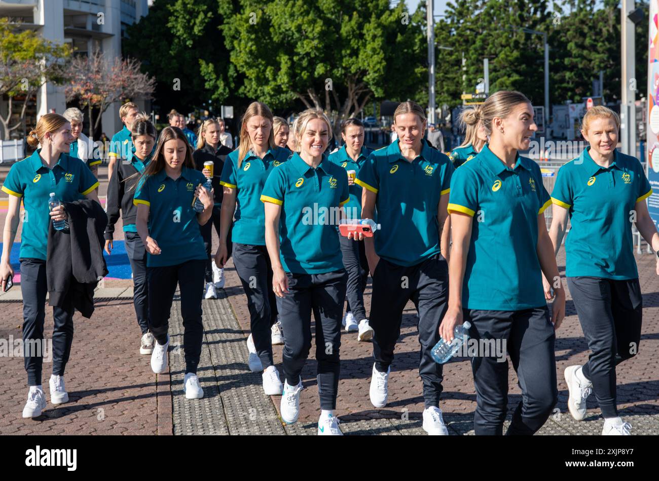 Matildas Walk nell'annuncio della selezione olimpica per Parigi 2024 foto: Thomas Lisson. Foto Stock