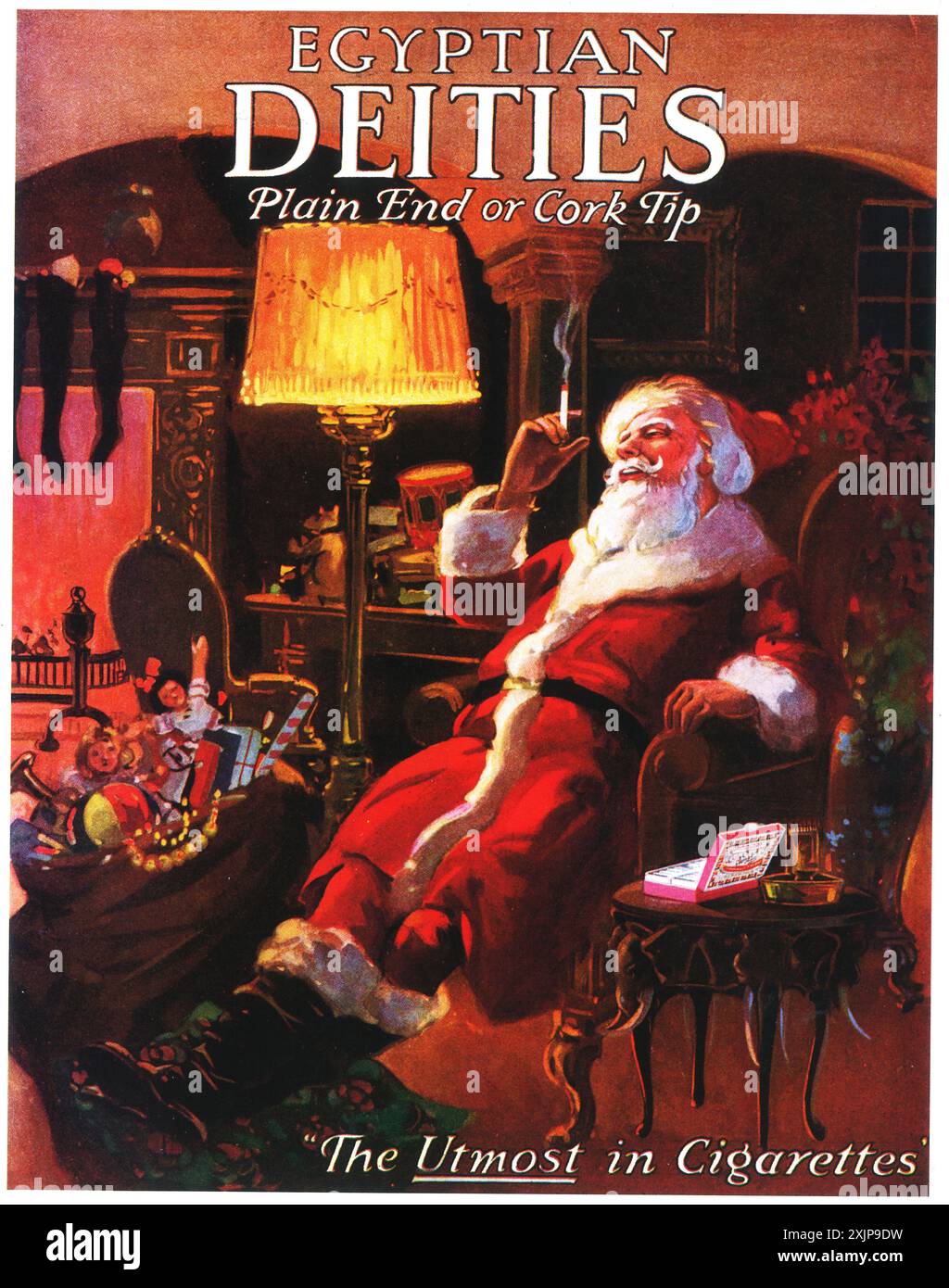 1914 divinità egiziane sigarette ad - Babbo Natale Foto Stock