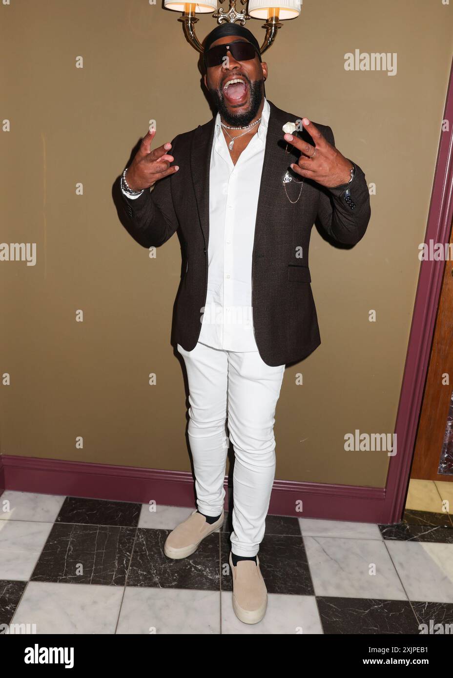 Londra, Regno Unito. 18 luglio 2024. Kule T partecipa all'Alan Endfield's Summer Party alla Mistress of Mayfair a Mayfair, Londra. (Foto di Cat Morley/SOPA Images/Sipa USA) credito: SIPA USA/Alamy Live News Foto Stock