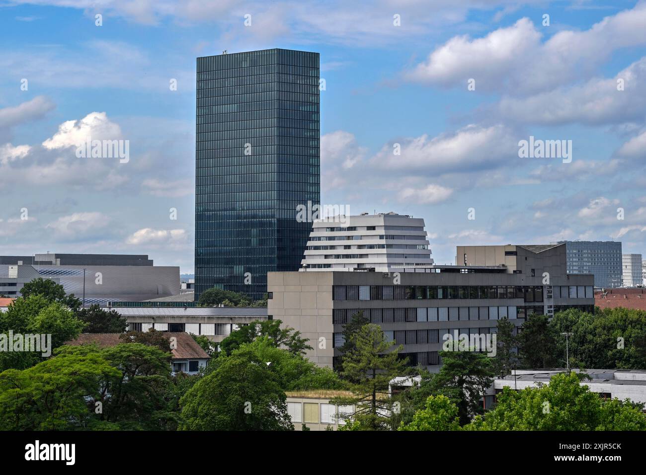 Messeturm, Basilea, Svizzera Foto Stock