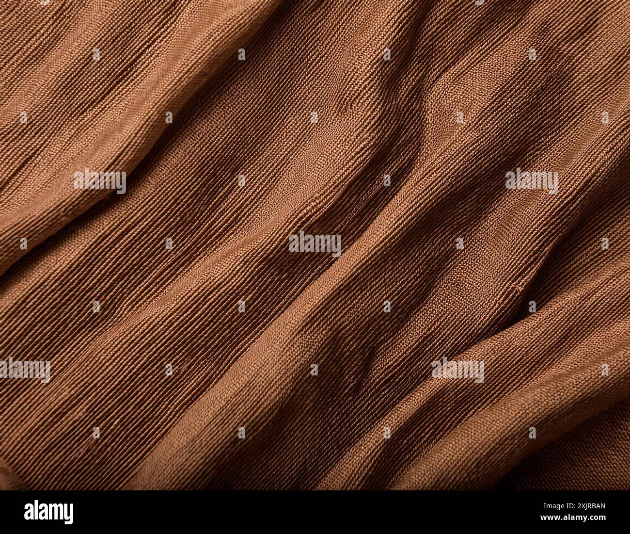 Texture in ricco lino marrone con un aspetto rustico e rustico per un design caldo e avvolgente Foto Stock
