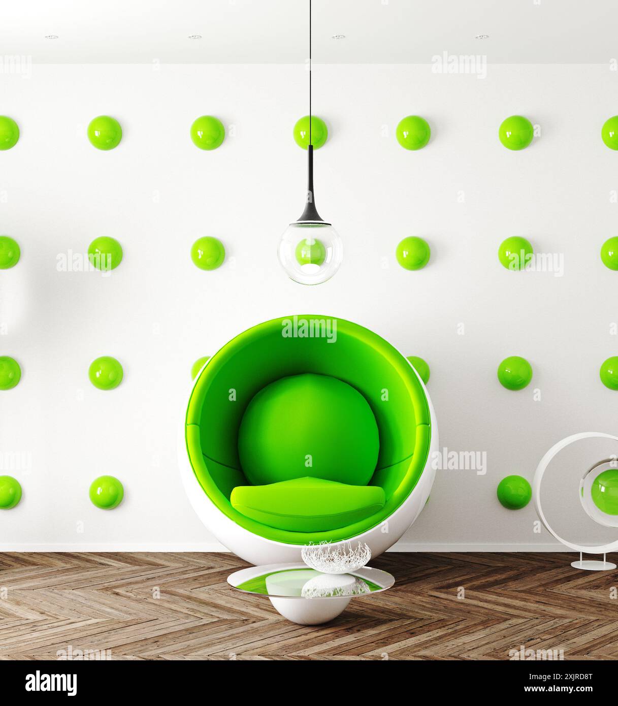 Conceptual design interno. Il rendering 3D Foto Stock