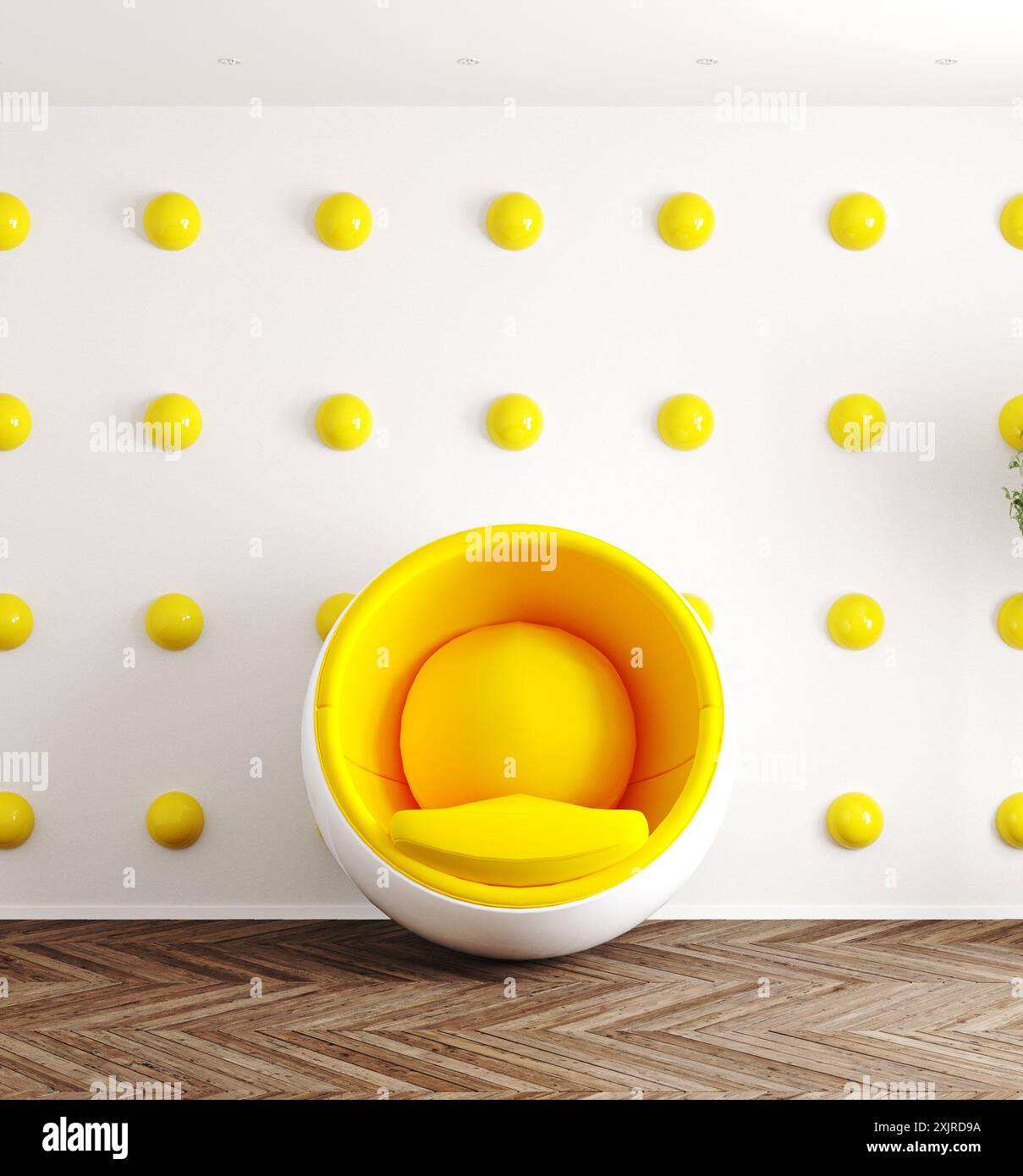 Conceptual design interno. Il rendering 3D Foto Stock