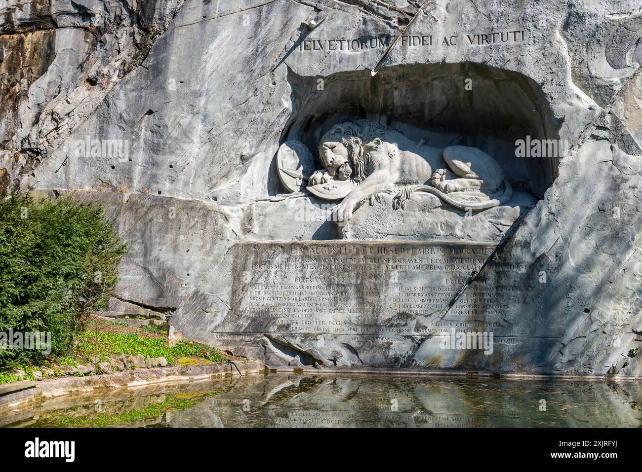 Monumento del Leone di Lucerna (Löwendenkmal Lucerna), Svizzera Foto Stock