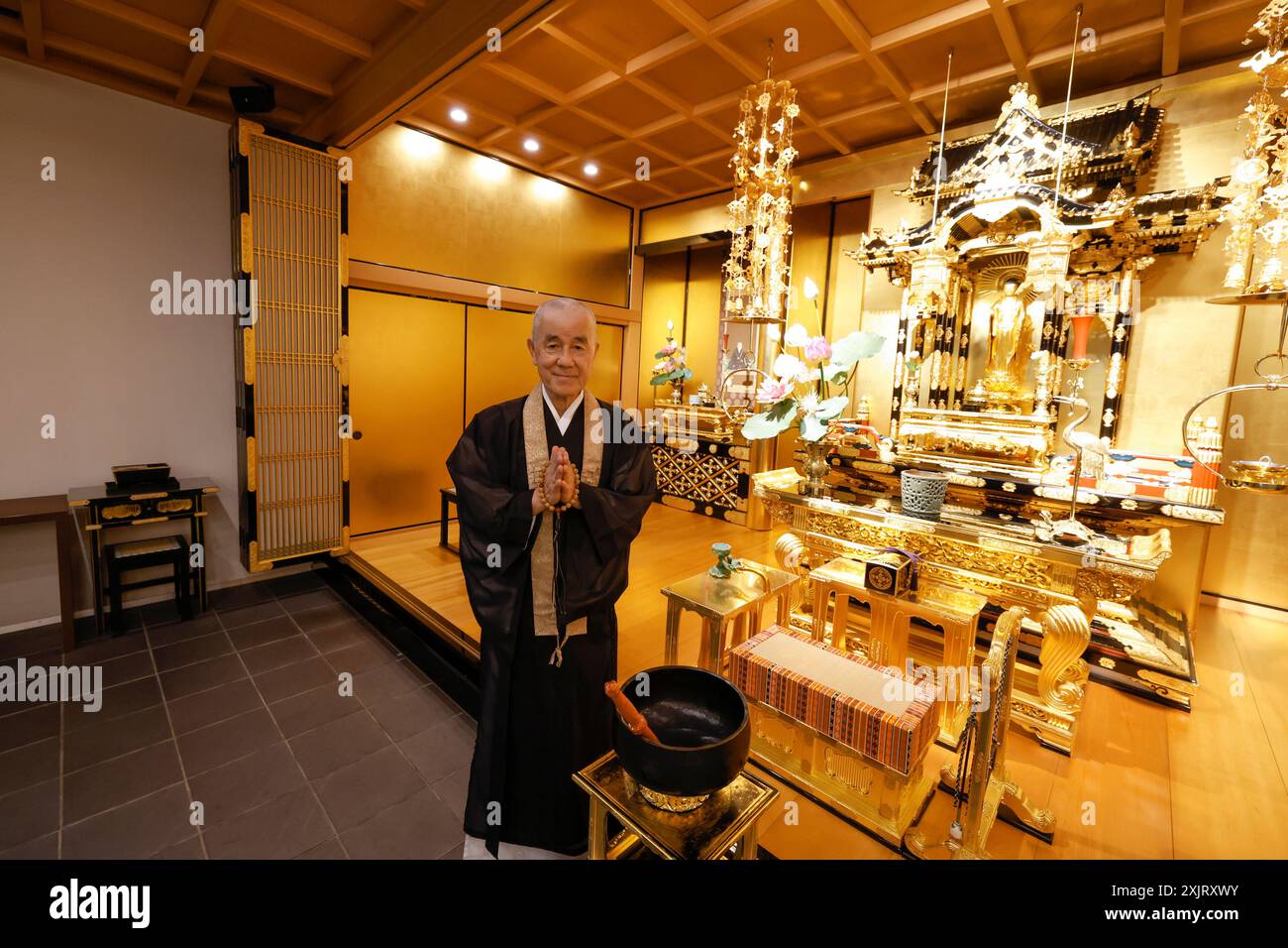 SHINJUKU RURIKO-IN BYAKURENGEDO-DO TEMPLE TOKYO Foto Stock