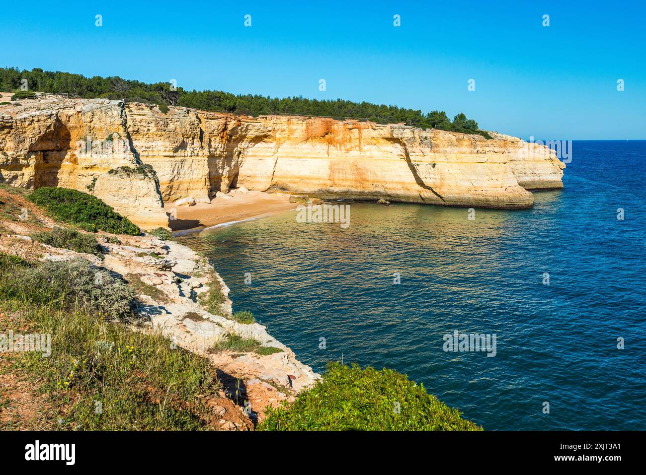Spiaggia di Corredoura, Algarve, Portogallo Foto Stock