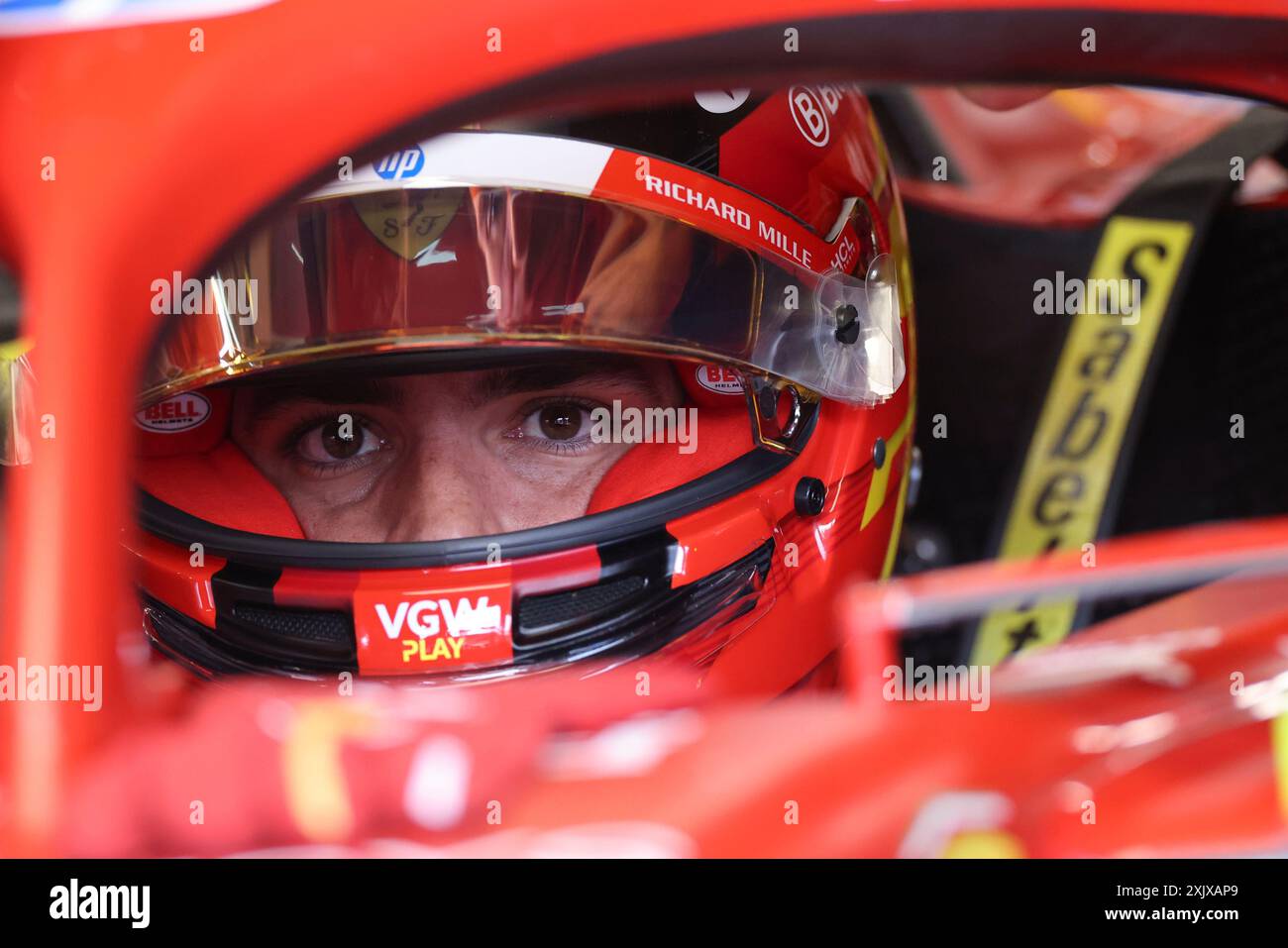 Mogyorod, Ungheria. 20 luglio 2024. Formula 1 Gran Premio d'Ungheria a Hungaroring, Ungheria. Nella foto: Carlos Sainz (SPA) della Scuderia Ferrari durante la terza sessione di prove © Piotr Zajac/Alamy Live News Foto Stock