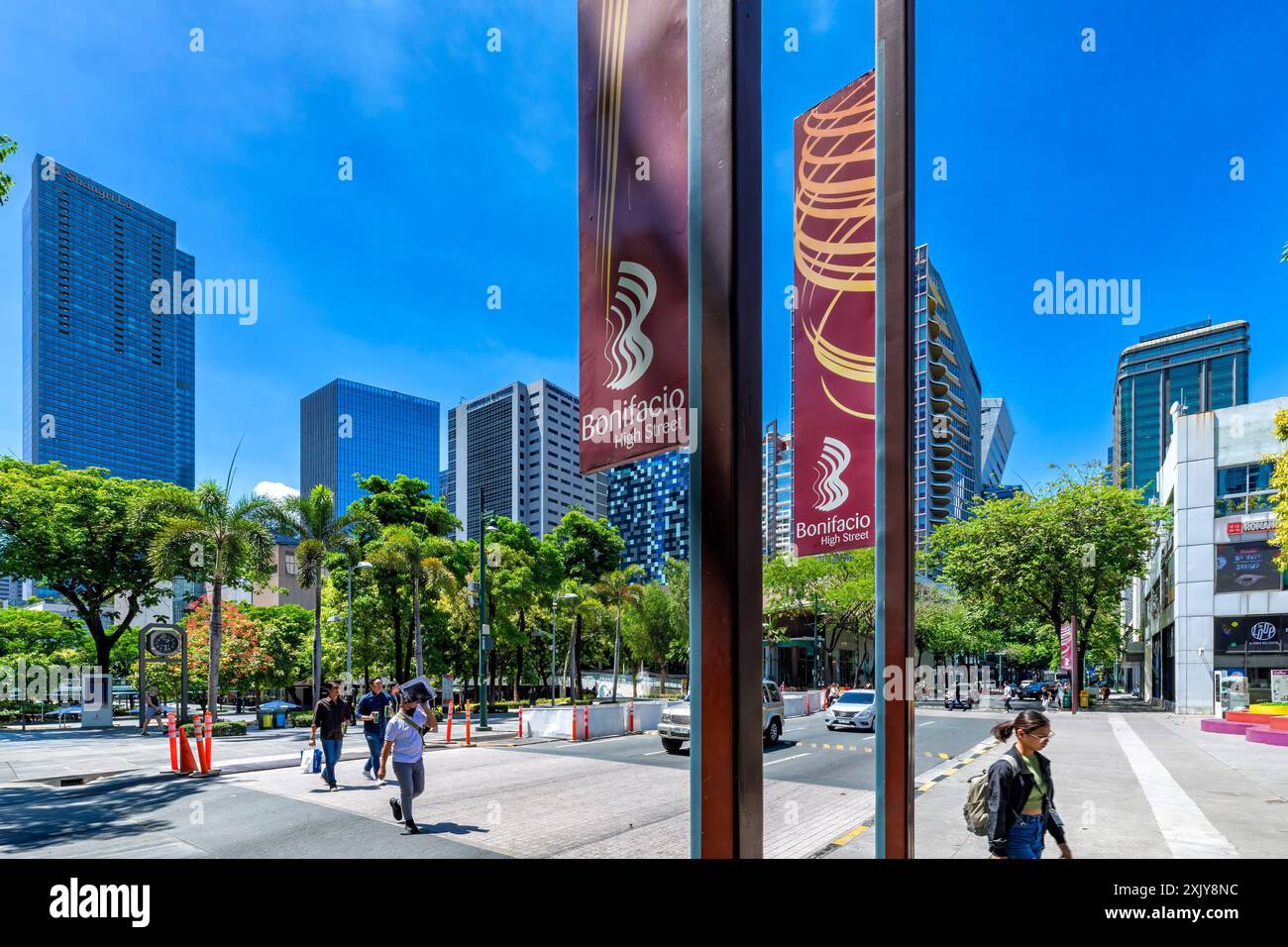 Bonifacio Global City High Street, BGC, Manila, Filippine Foto Stock