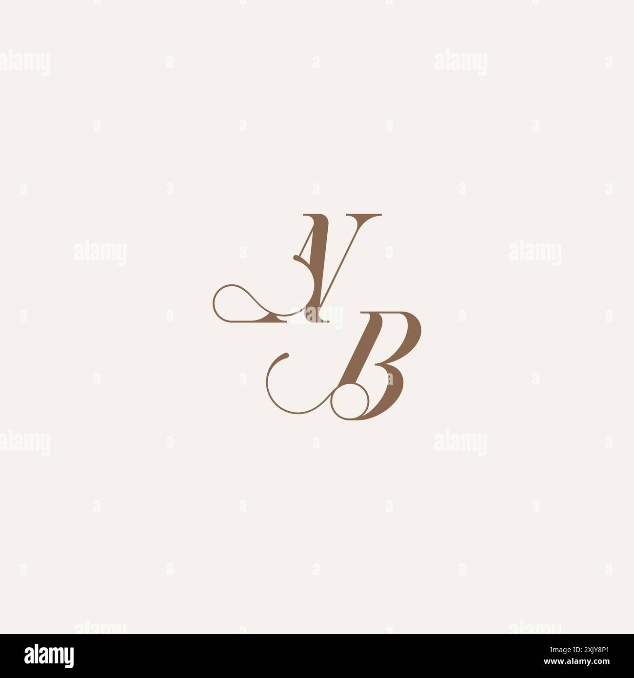 Logo monogramma iniziale idee di design NB lusso e lettera elegante Illustrazione Vettoriale