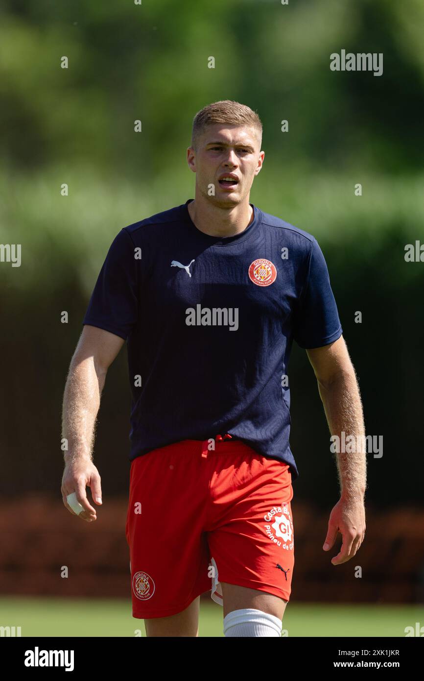 Les Preses , Spagna, 20 luglio 2024. Partita pre-stagionale tra Girona FC e Montpellier FC. (09) Dovbyk. Crediti: Joan G/Alamy Live News Foto Stock