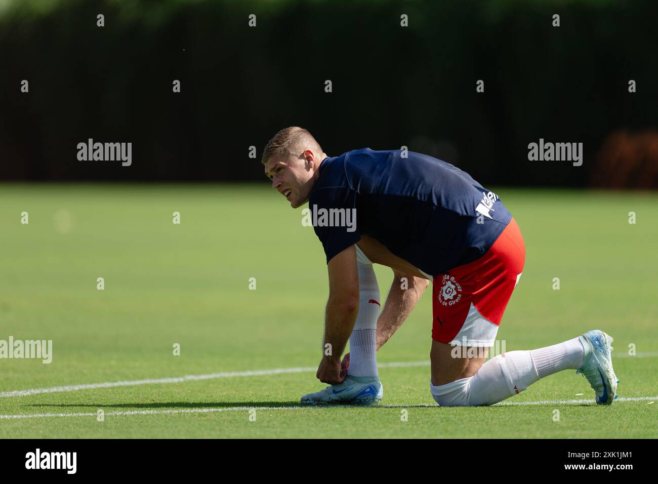 Les Preses , Spagna, 20 luglio 2024. Partita pre-stagionale tra Girona FC e Montpellier FC. (09) Dovbyk. Crediti: Joan G/Alamy Live News Foto Stock