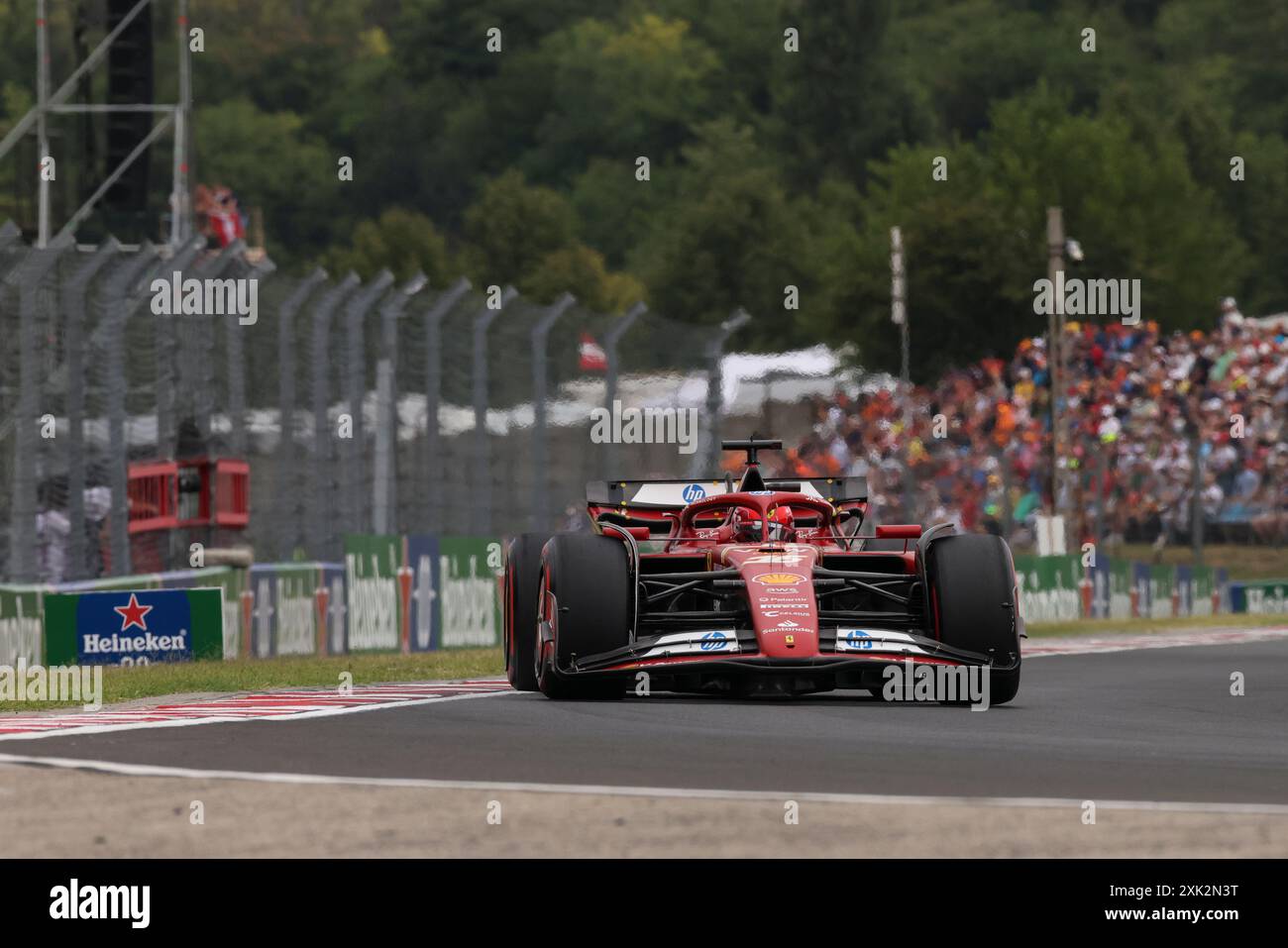 Mogyorod, Ungheria. 20 luglio 2024. Formula 1 Gran Premio d'Ungheria a Hungaroring, Ungheria. Nella foto: N. 16 Charles Leclerc (MON) della Scuderia Ferrari in Ferrari SF-24 durante la sessione di qualificazione © Piotr Zajac/Alamy Live News Foto Stock