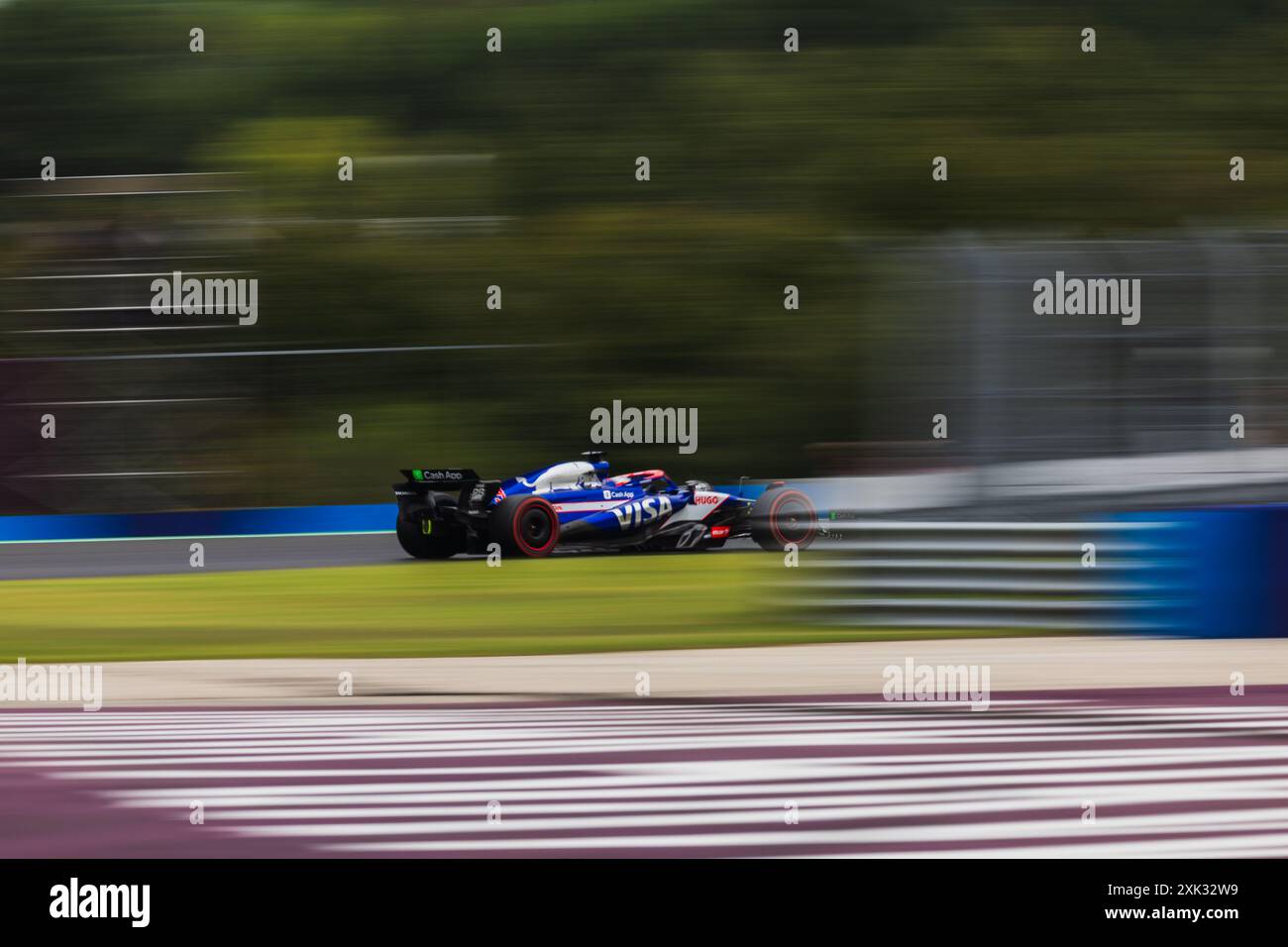 Hungaroring, Mogyorod, Ungheria. 20.luglio.2024; Daniel Ricciardo dell'Australia e Visa Cash App RB Formula One Team durante il Gran Premio d'Ungheria di Formula 1 Foto Stock