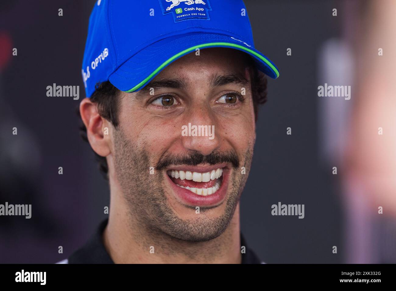 Hungaroring, Mogyorod, Ungheria. 20.luglio.2024; Daniel Ricciardo dell'Australia e Visa Cash App RB Formula One Team durante il Gran Premio d'Ungheria di Formula 1 Foto Stock