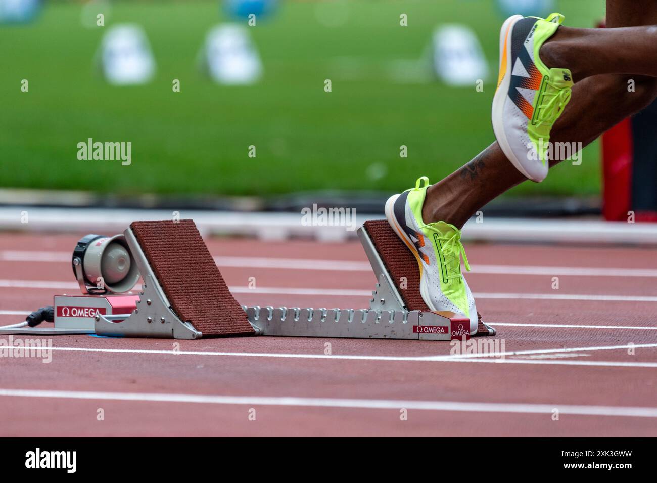 Londra, Regno Unito. 20 luglio 2024. Vernon Norwood (US) gareggia nei 400 m maschili al London Athletics Meet al London Stadium. L'evento è l'ultima partita della Wanda Diamond League prima dei Giochi Olimpici di Parigi del 2024. Crediti: Stephen Chung / Alamy Live News Foto Stock