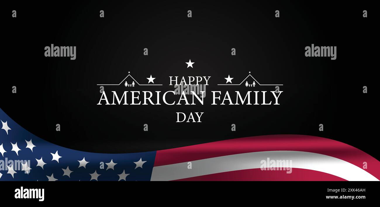 Festeggiamo l'Unity American Family Day Illustrazione Vettoriale