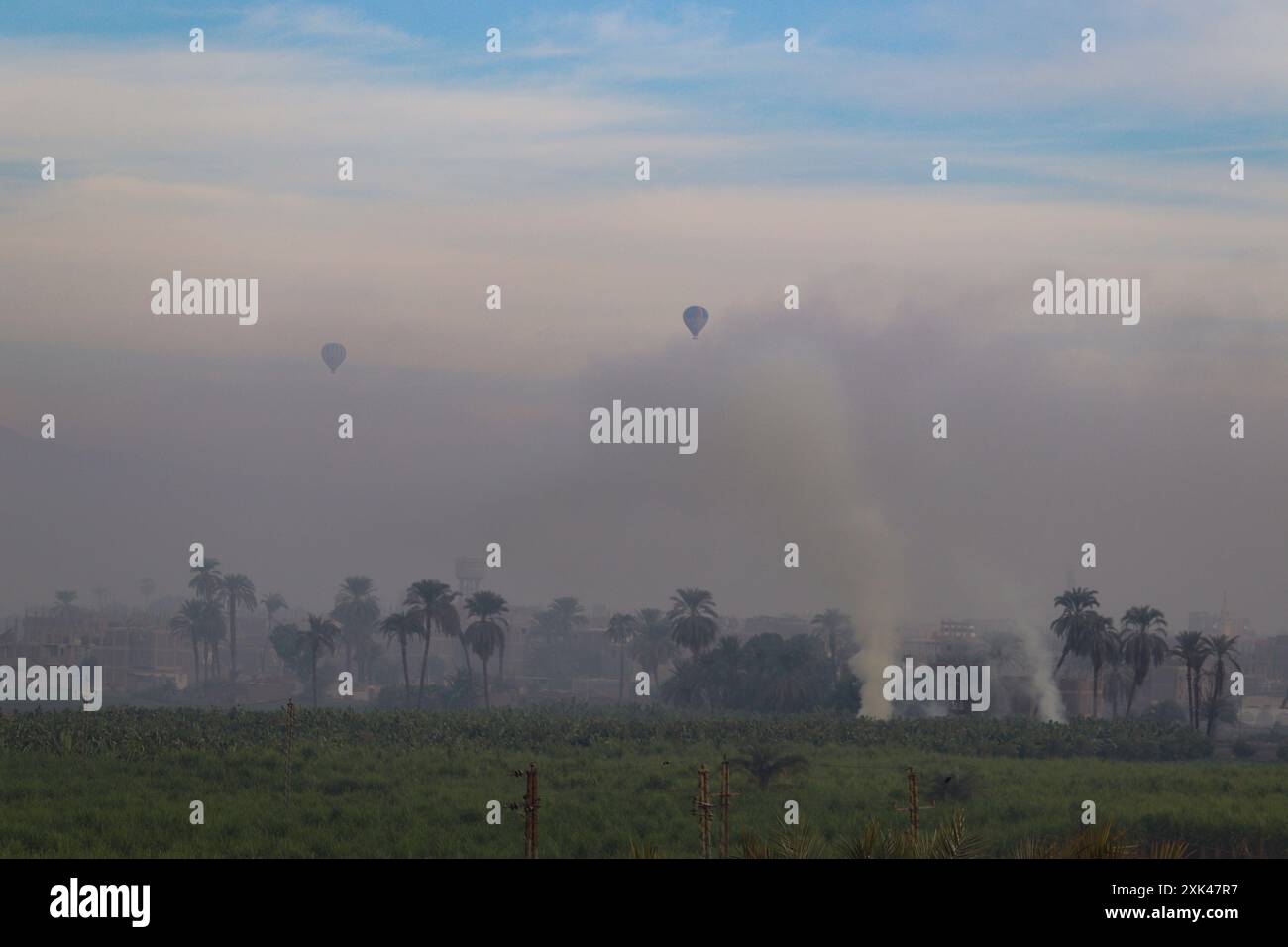 Paesaggio agricolo nell'alto Egitto Foto Stock
