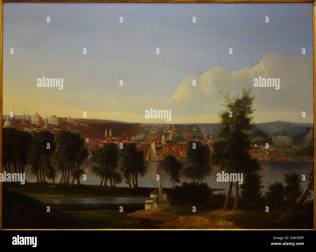 Albany dal lato est da William Hart, 1846, olio su tela - Albany Istituto di storia e arte Foto Stock